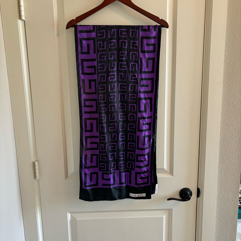 Givenchy purple scarf silk